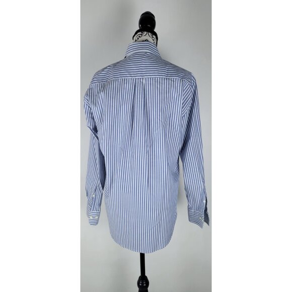 Peter Millar Shirt Mens Medium Striped Long Sleeve Button Down Preppy Blemish - Picture 5 of 10